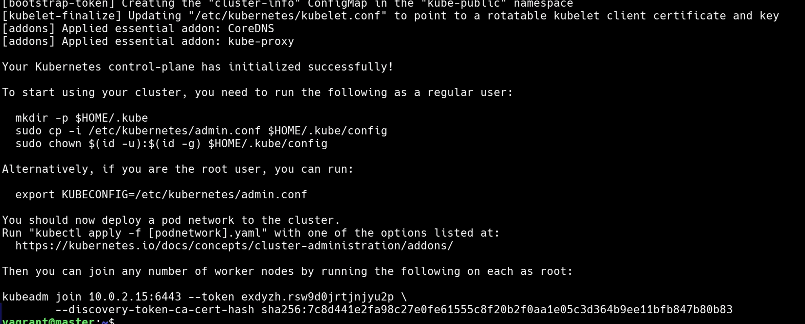 Initialize the Kubernetes Master Node - figure 3