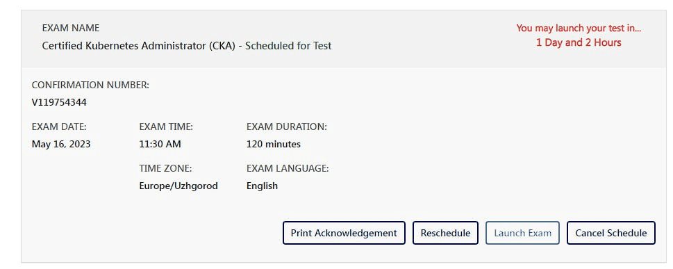 CKA exam scheduling - figure 9