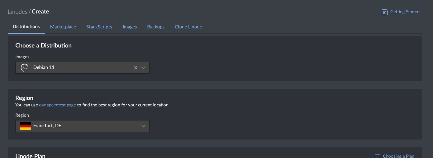 Creating Linode Instance - figure 2