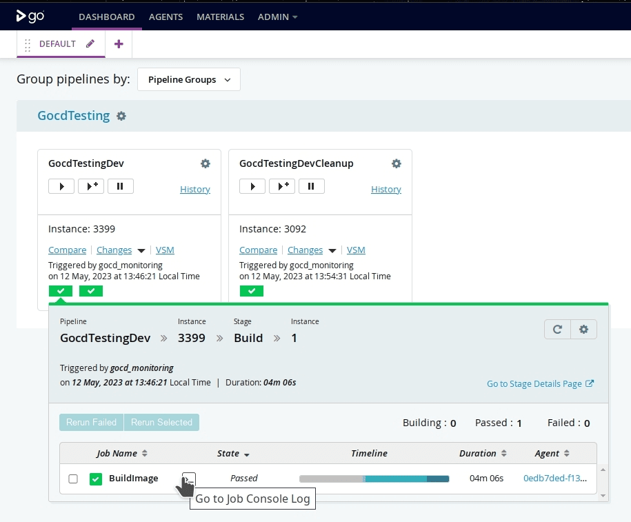 Monitoring and Managing CI/CD Pipeline in GoCD - figure 11