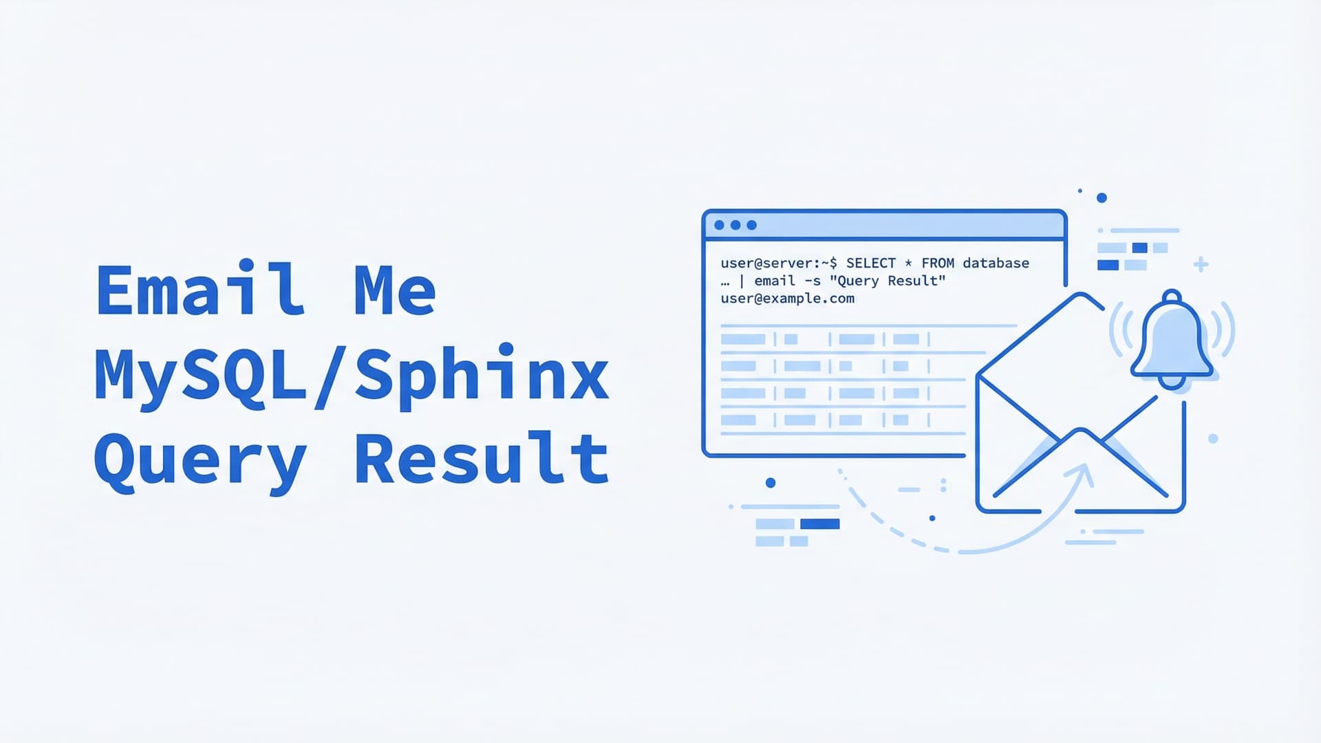 Email me mysql/sphinx query result
