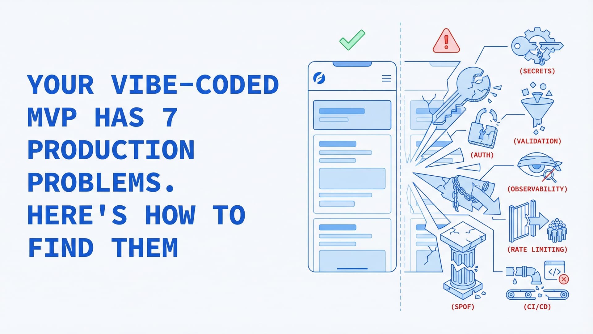 Your Vibe-Coded MVP Has 7 Production Problems. Here's How to Find Them