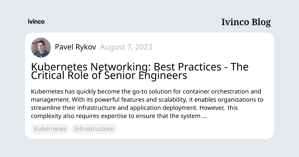 Networking Best Practices The Critical Role of Senior
